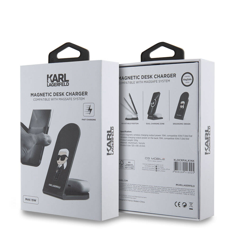 Karl Lagerfeld Orjinal Lisanslı Katlanabilir Baskılı İkonik Karl Logolu Magnetik Kablosuz Şarj Standı Karl Lagerfeld Orjinal Lisanslı Katlanabilir Baskılı İkonik Karl Logolu Magnetik Kablosuz Şarj Standı